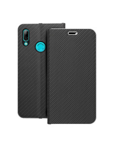 Etui LUNA Carbon pour HUAWEI P Smart 2019 noir