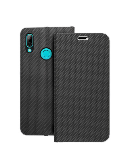 Etui LUNA Carbon pour HUAWEI P Smart 2019 noir