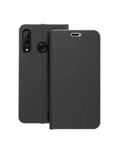 Etui LUNA Carbon pour HUAWEI P30 Lite noir