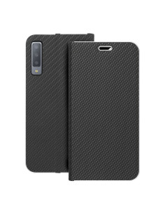 Etui LUNA Carbon pour SAMSUNG A7 2018 noir