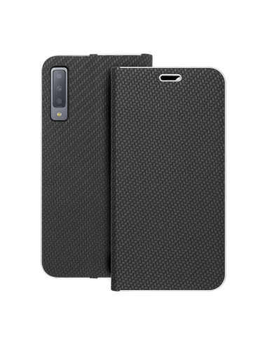 Etui LUNA Carbon pour SAMSUNG A7 2018 noir