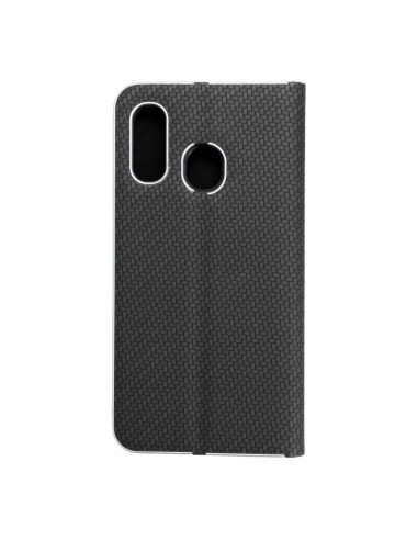 Etui LUNA Carbon pour SAMSUNG A40 noir