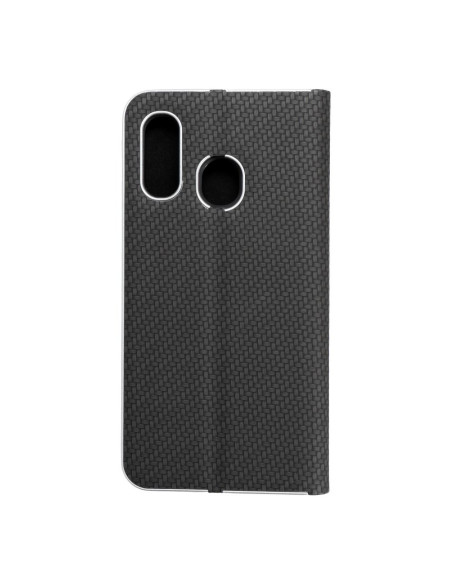 Etui LUNA Carbon pour SAMSUNG A40 noir