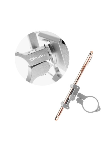 Support vélo pour guidon GUB G85 Aluminium argent
