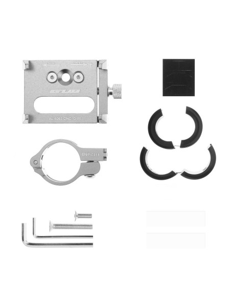 Support vélo pour guidon GUB G85 Aluminium argent