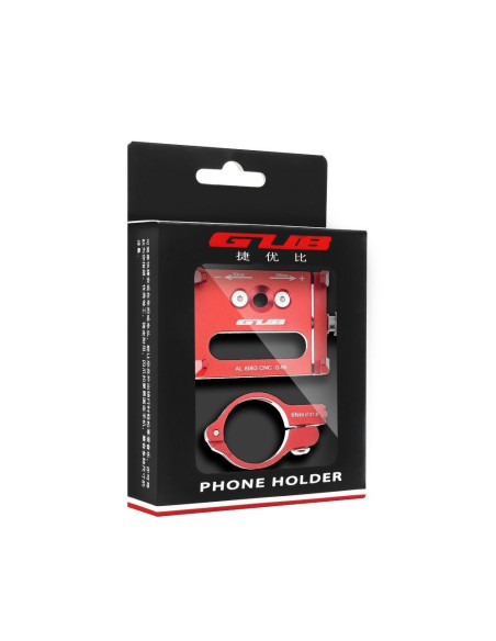Support vélo pour guidon GUB G85 Aluminium rouge