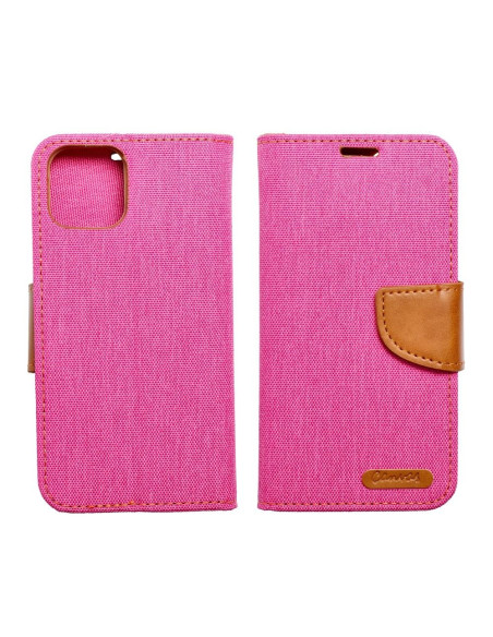 Etui Canvas pour SAMSUNG A10 rose
