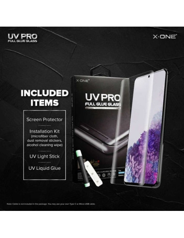 VERRE TREMPE X-ONE UV - SAM Galaxy S9 Plus (case friendly)