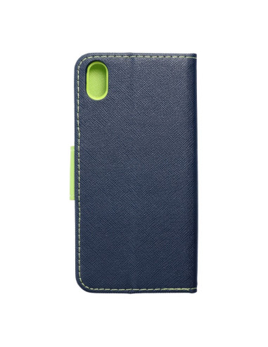 Etui Fancy Book pour XIAOMI Redmi 7A bleu marinepourcitron vert