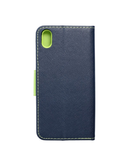 Etui Fancy Book pour XIAOMI Redmi 7A bleu marinepourcitron vert