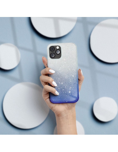 Coque Forcell - SHINING pour IPHONE 11 PRO TRANSPARENT/ BLEU