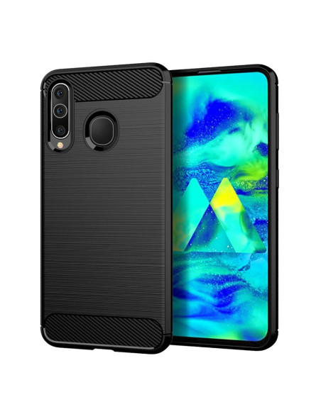 COQUE FORCELL- CARBON pour SAMSUNG Galaxy A20S NOIR