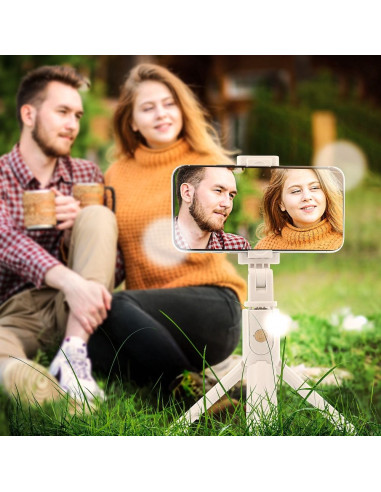 Kit / perche selfie avec télécommande bluetooth tripod - blanc K07