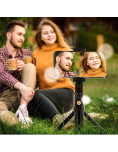 Kit / perche selfie avec télécommande bluetooth tripod - noir K07 2