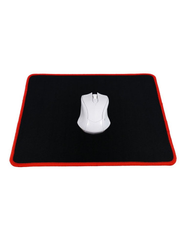 Tapis de souris gaming 300x240x3mm / noir / coutures rouge