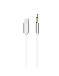 Adaptateur HF / audio Type C do Jack 3,5mm câble blanc