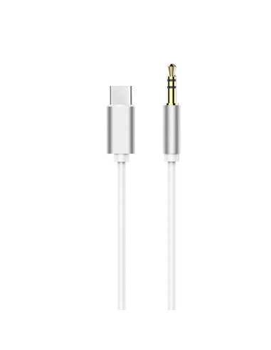 Adaptateur HF / audio Type C do Jack 3,5mm câble blanc