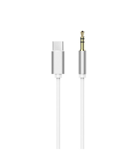 Adaptateur HF / audio Type C do Jack 3,5mm câble blanc
