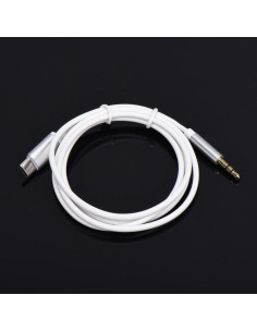 Adaptateur HF / audio Type C do Jack 3,5mm câble blanc 2