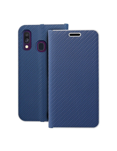 Etui LUNA Carbon pour SAMSUNG A40 blue