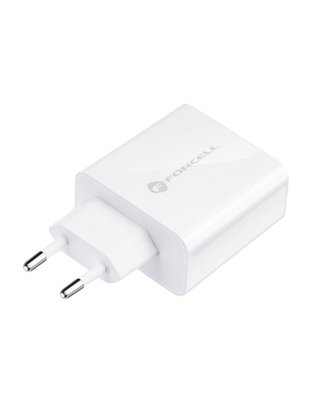 Chargeur secteur FORCELL avec cable USB type C - 3A 45W avec fonctions de charge PD et Quick Charge 4.0