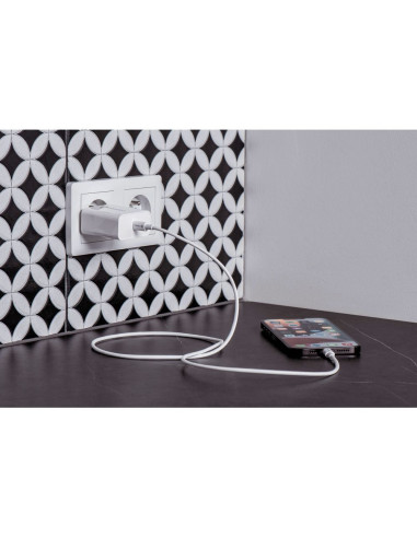 Chargeur secteur FORCELL avec cable USB type C - 3A 45W avec fonctions de charge PD et Quick Charge 4.0