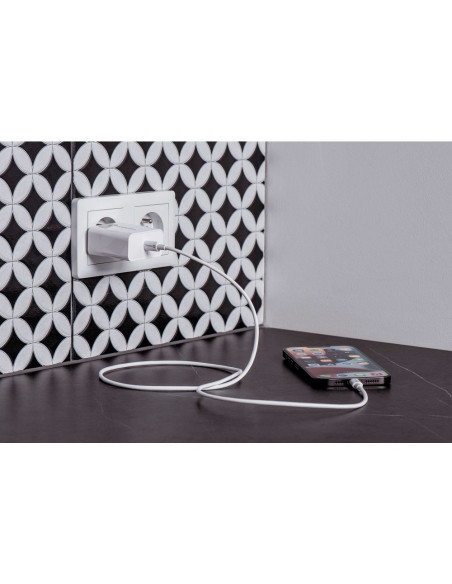 Chargeur secteur FORCELL avec cable USB type C - 3A 45W avec fonctions de charge PD et Quick Charge 4.0