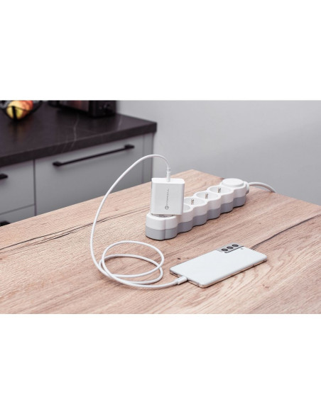 Chargeur secteur FORCELL avec cable USB type C - 3A 45W avec fonctions de charge PD et Quick Charge 4.0