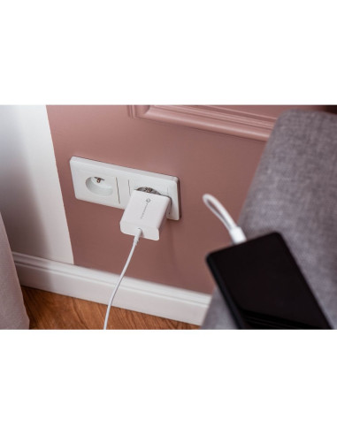Chargeur secteur FORCELL avec cable USB type C - 3A 45W avec fonctions de charge PD et Quick Charge 4.0