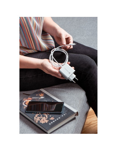 Chargeur secteur FORCELL avec cable USB type C - 3A 45W avec fonctions de charge PD et Quick Charge 4.0