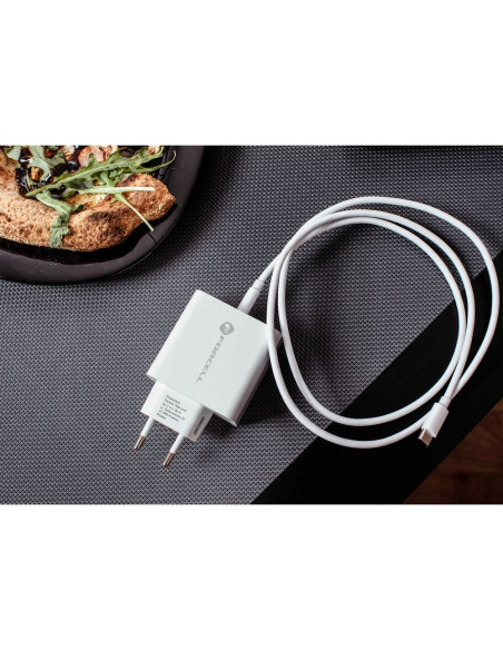 Chargeur secteur FORCELL avec cable USB type C - 3A 45W avec fonctions de charge PD et Quick Charge 4.0
