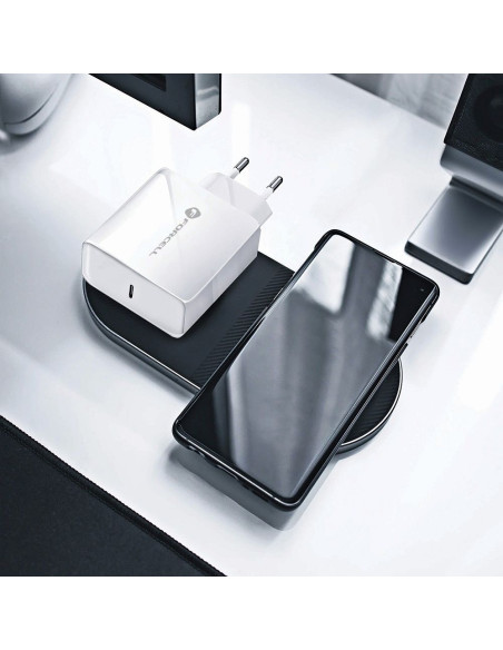 Chargeur secteur FORCELL avec cable USB type C - 3A 45W avec fonctions de charge PD et Quick Charge 4.0