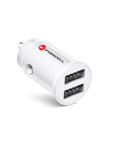 Chargeur voiture FORCELL Mini 2xUSB 3,1A blanc CC-SJ02 2