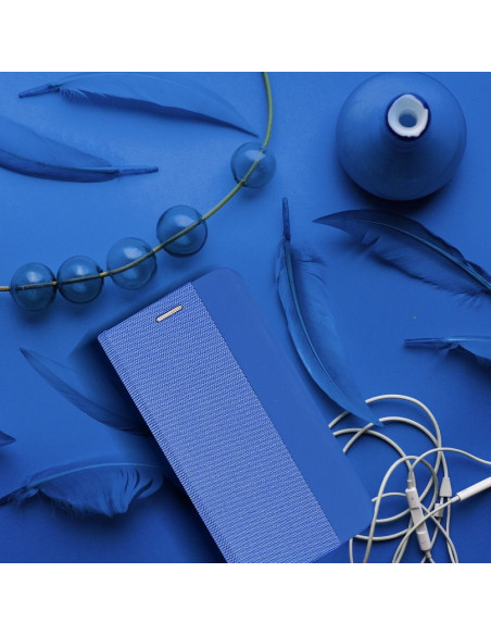 Etui SENSITIVE Book pour SAMSUNG A50 bleu marine