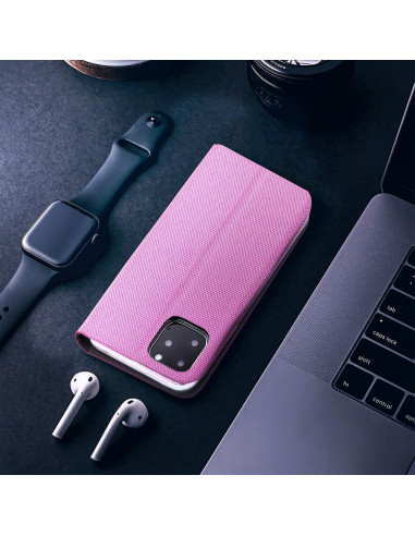 Etui SENSITIVE Book pour SAMSUNG A50 rose