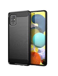 COQUE FORCELL- CARBON pour SAMSUNG Galaxy A51 NOIR
