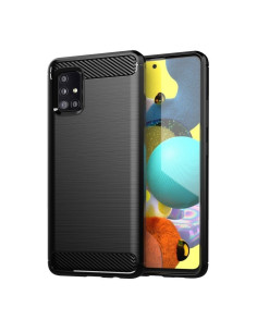 COQUE FORCELL- CARBON pour SAMSUNG Galaxy A71 NOIR