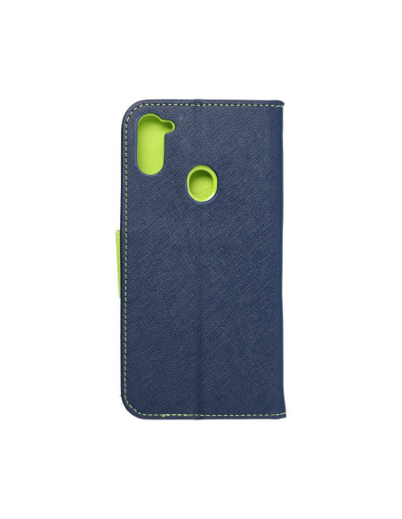Etui Fancy Book pour SAMSUNG A11 bleu marinepourcitron vert