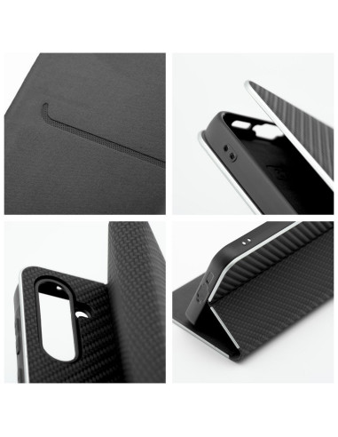 Etui LUNA Carbon pour SAMSUNG A51 noir
