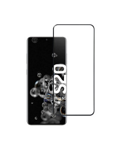 VERRE TREMPE Blue Star 5D - SAM Galaxy S20 Ultra (full glue/petite taille) NOIR