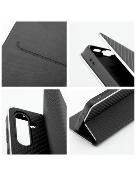 Etui LUNA Carbon pour SAMSUNG A41 noir
