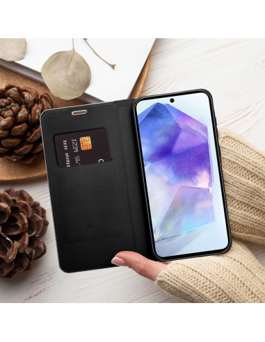Etui LUNA Carbon pour SAMSUNG A41 noir