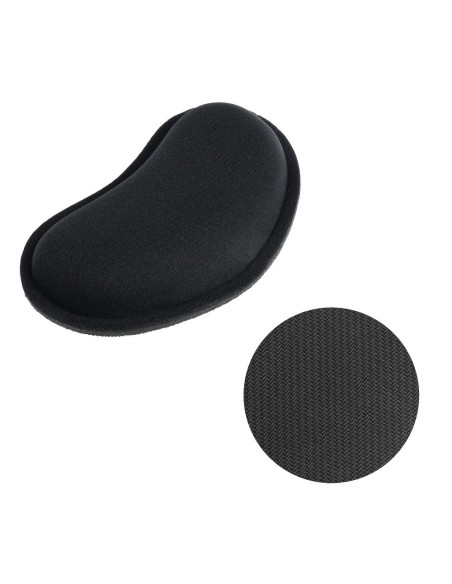 Tapis de souris ergonomique pour le poignet 130x78x25mm / noir
