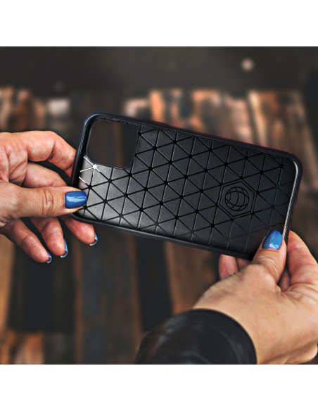 COQUE FORCELL - CARBON pour IPHONE SE 2020 NOIR