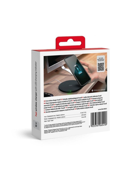 Chargeur rapide a induction (sans fil Qi) FORCELL Quick Charge 15W