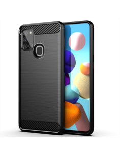 COQUE FORCELL- CARBON pour SAMSUNG Galaxy A21S NOIR