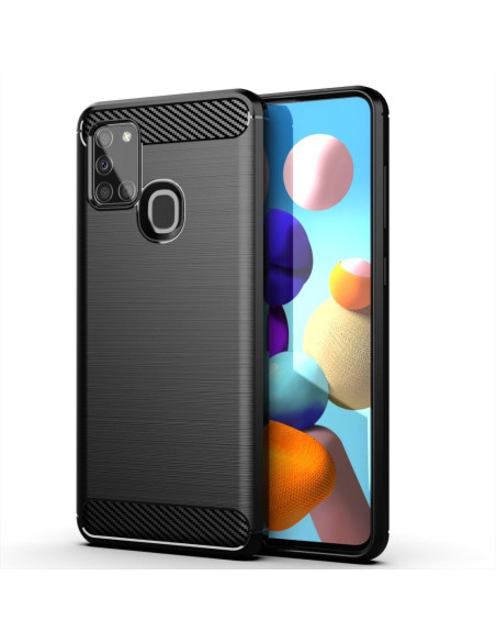 COQUE FORCELL- CARBON pour SAMSUNG Galaxy A21S NOIR