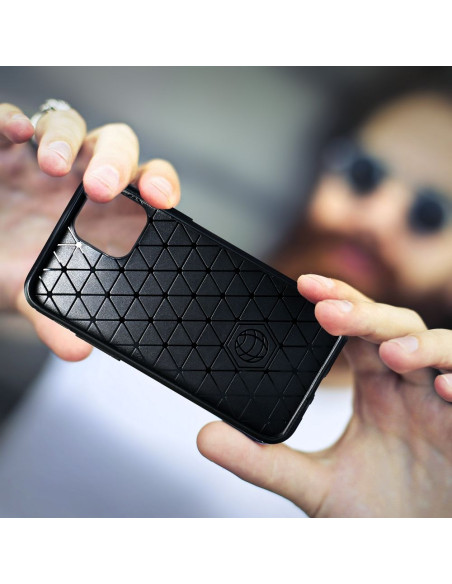 COQUE FORCELL- CARBON pour SAMSUNG Galaxy A21S NOIR