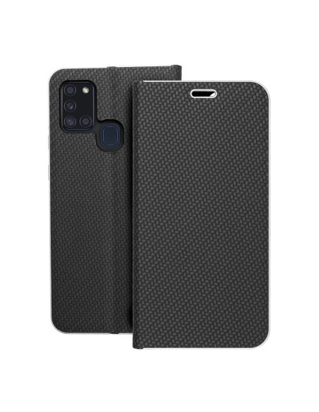 Etui LUNA Carbon pour SAMSUNG A21s noir