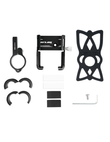 Support de velo pour le guidon GUB P10 Aluminium + l"elastique noir